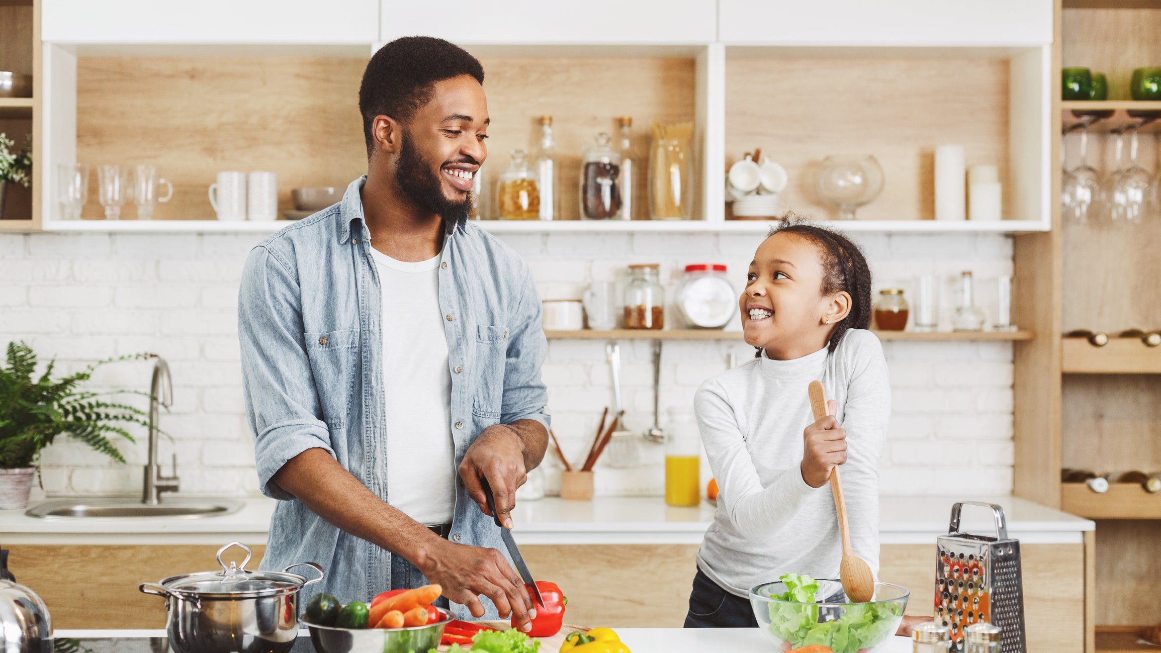 Cooking dinner surprise for mother concept