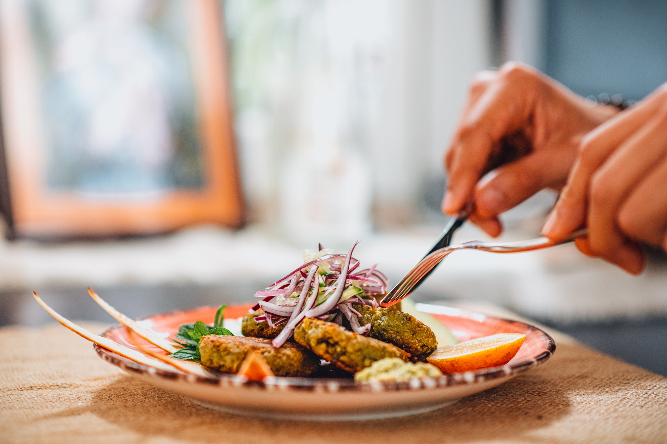 Close-Up Falafel Plate