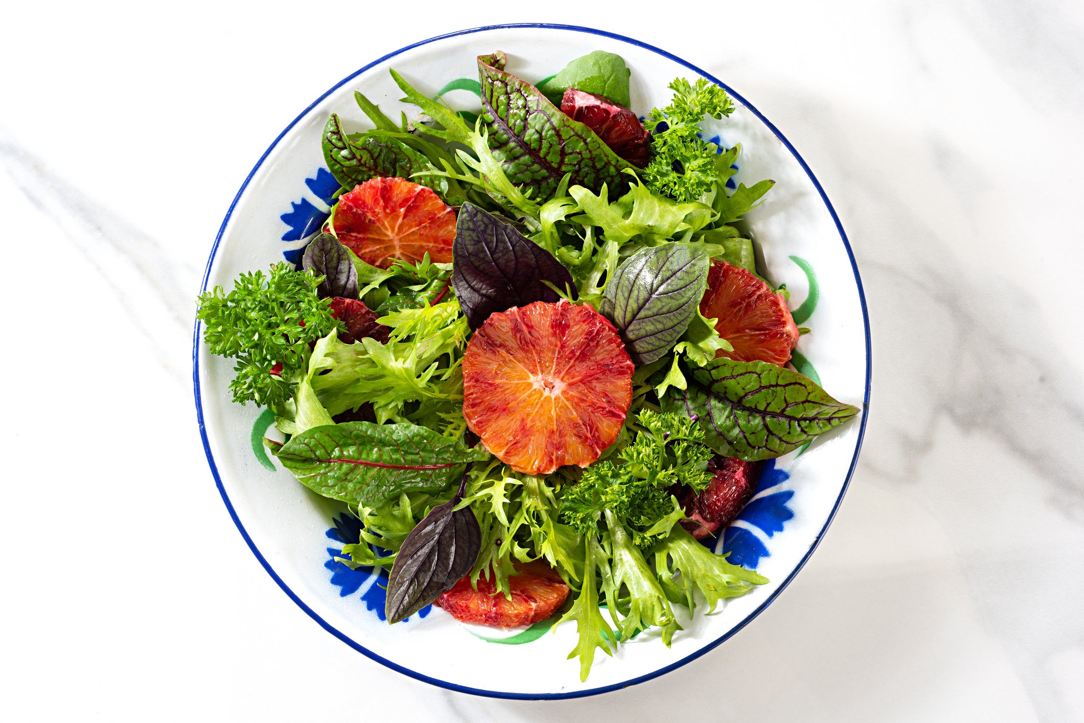 Fresh Green Salad with Blood Oranges