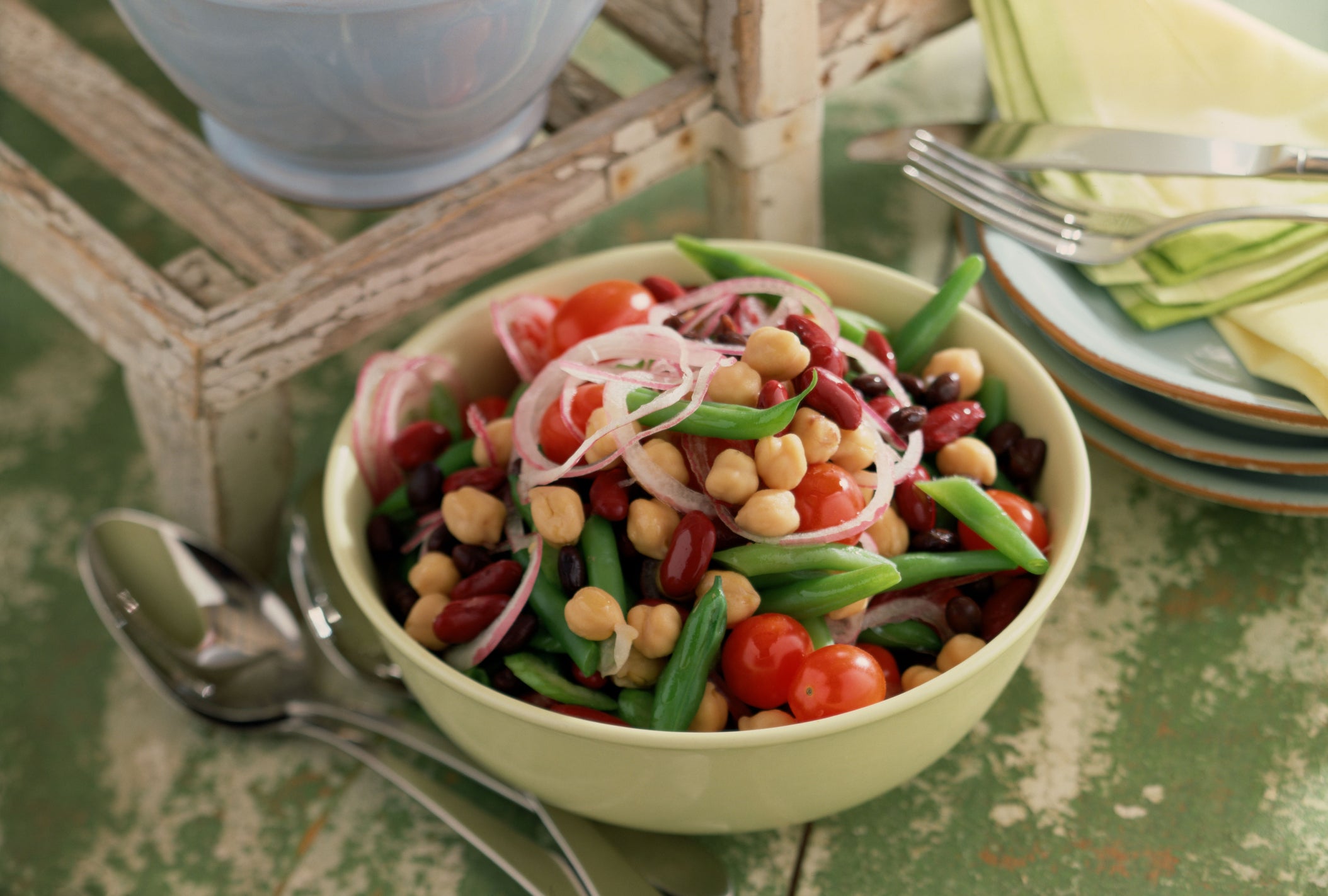 Marinated bean salad