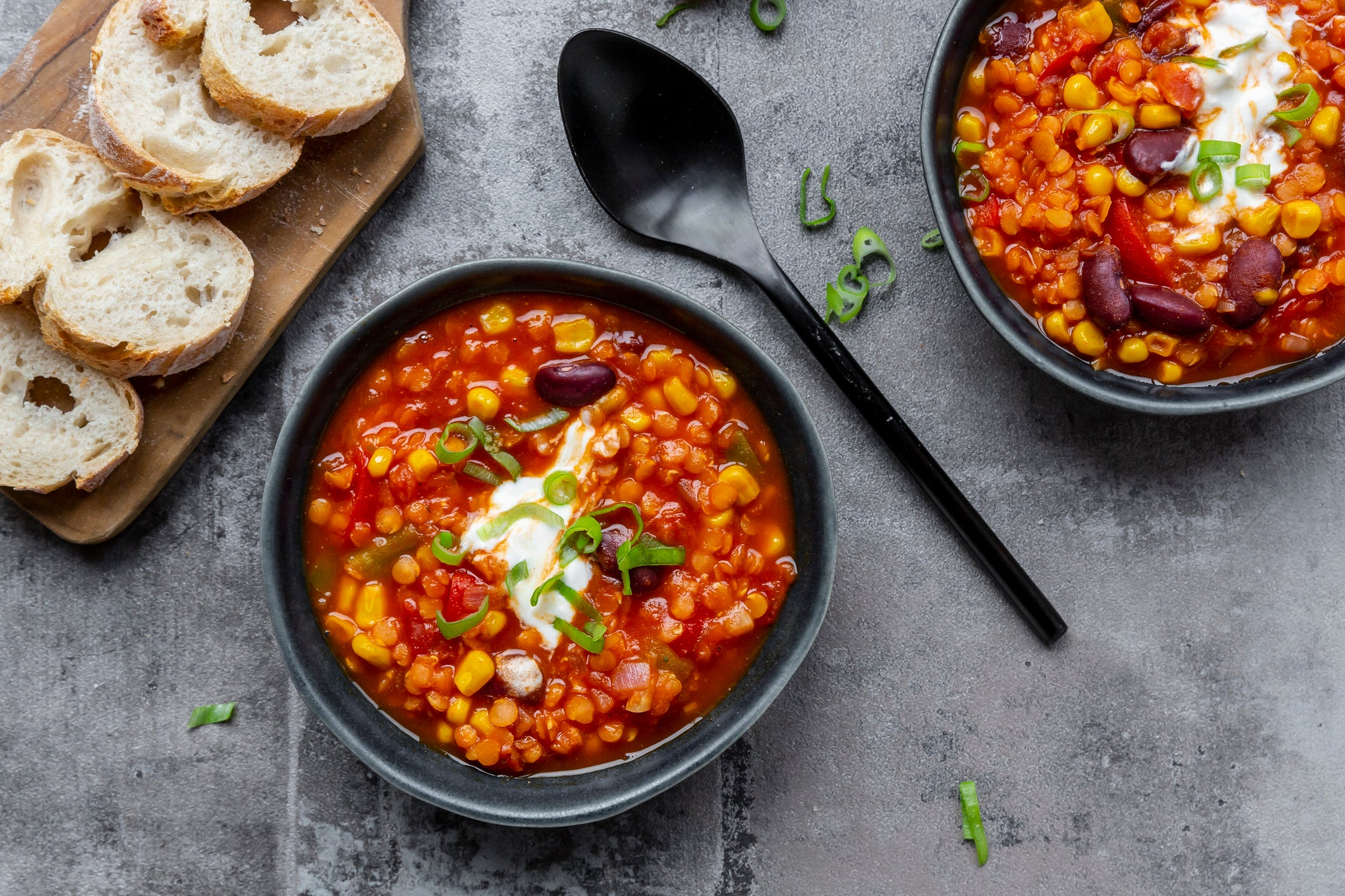 vegetarian chili con carne, chili sin carne