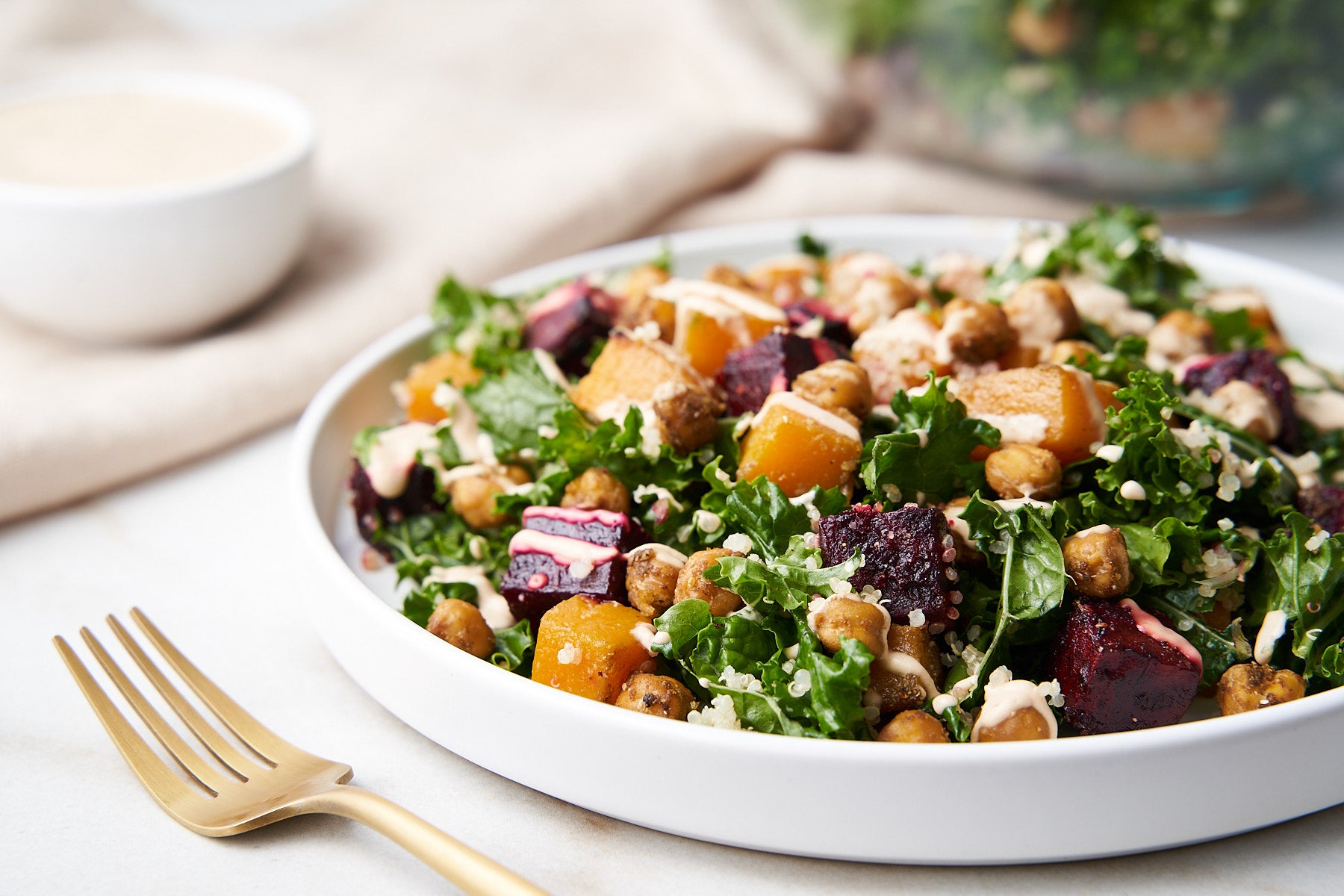 Love kale? Make this healthy plant-based salad recipe.