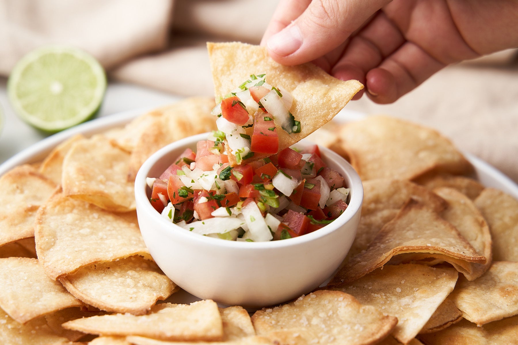 How to make tortilla chips from scratch.