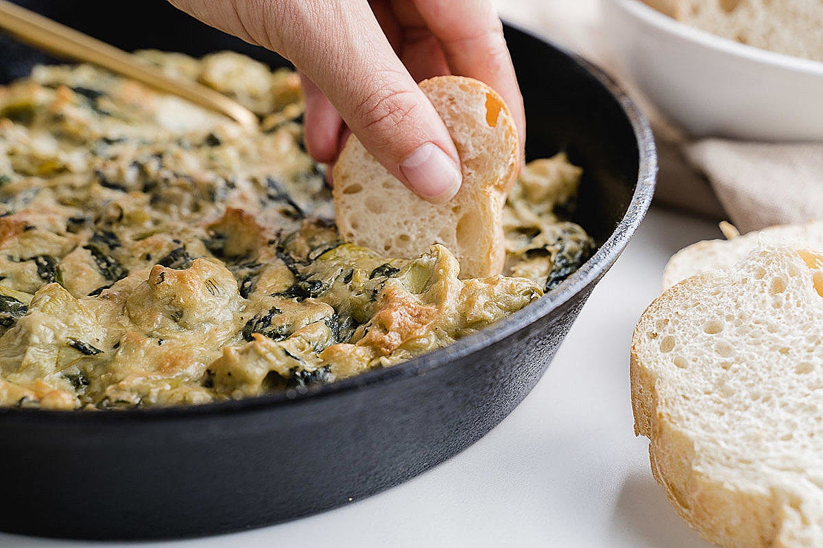 how to make vegan artichoke spinach dip