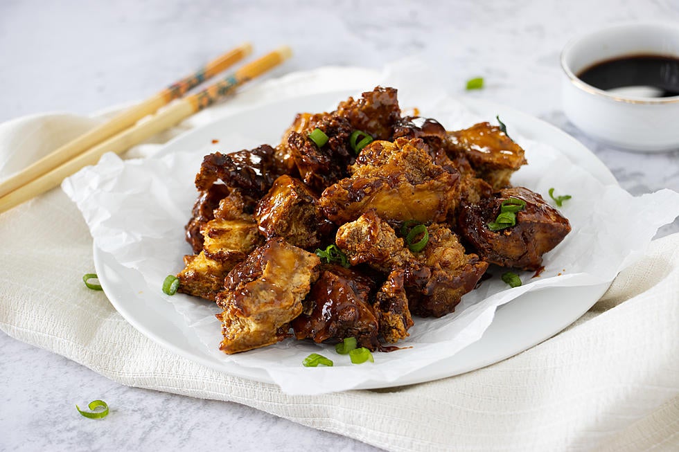 Sweet & Sticky Crispy Tofu "Chicken"